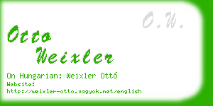otto weixler business card